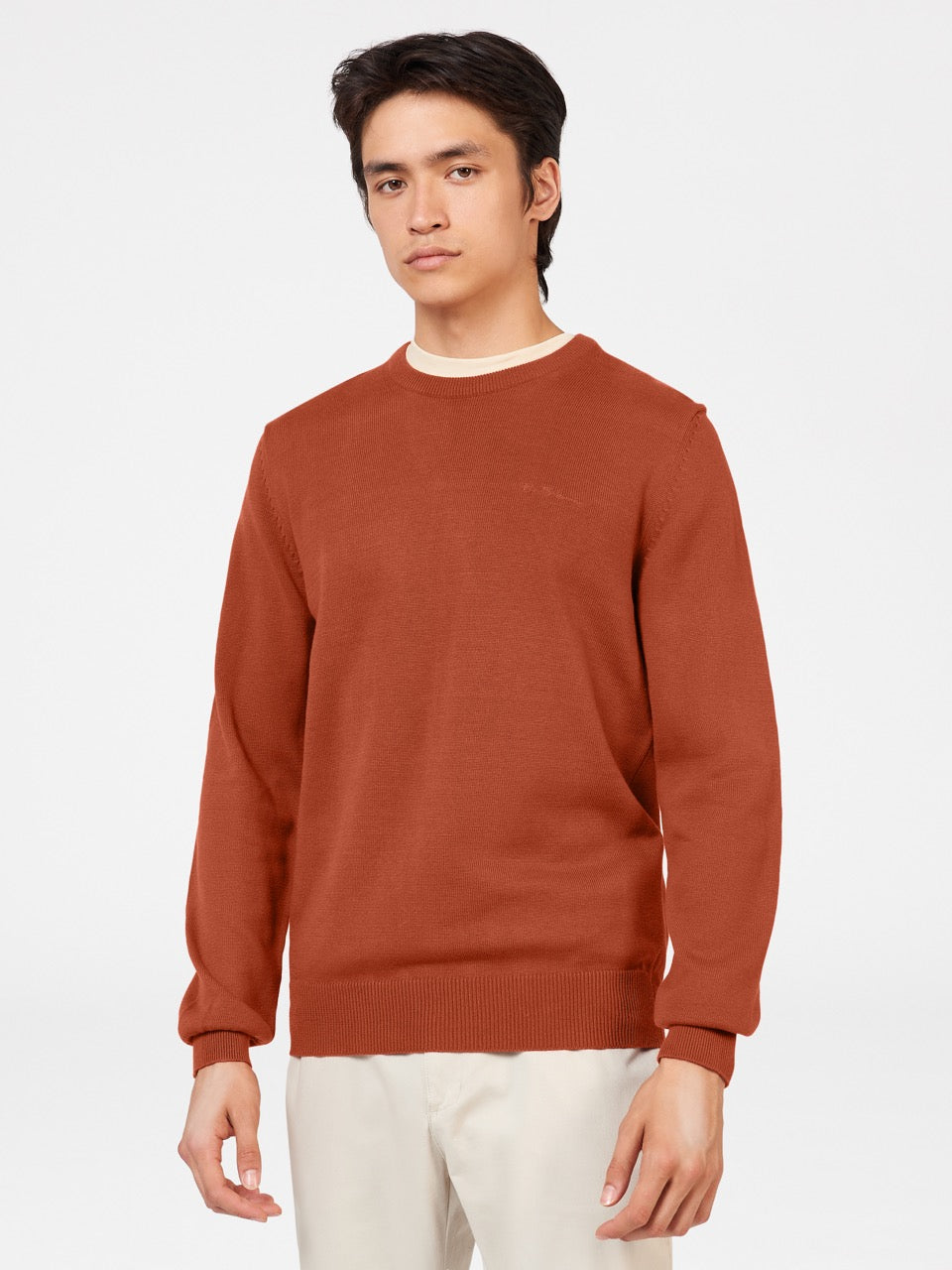 Knitwear Ben Sherman Signature Crewneck Orange | FRM-13540843